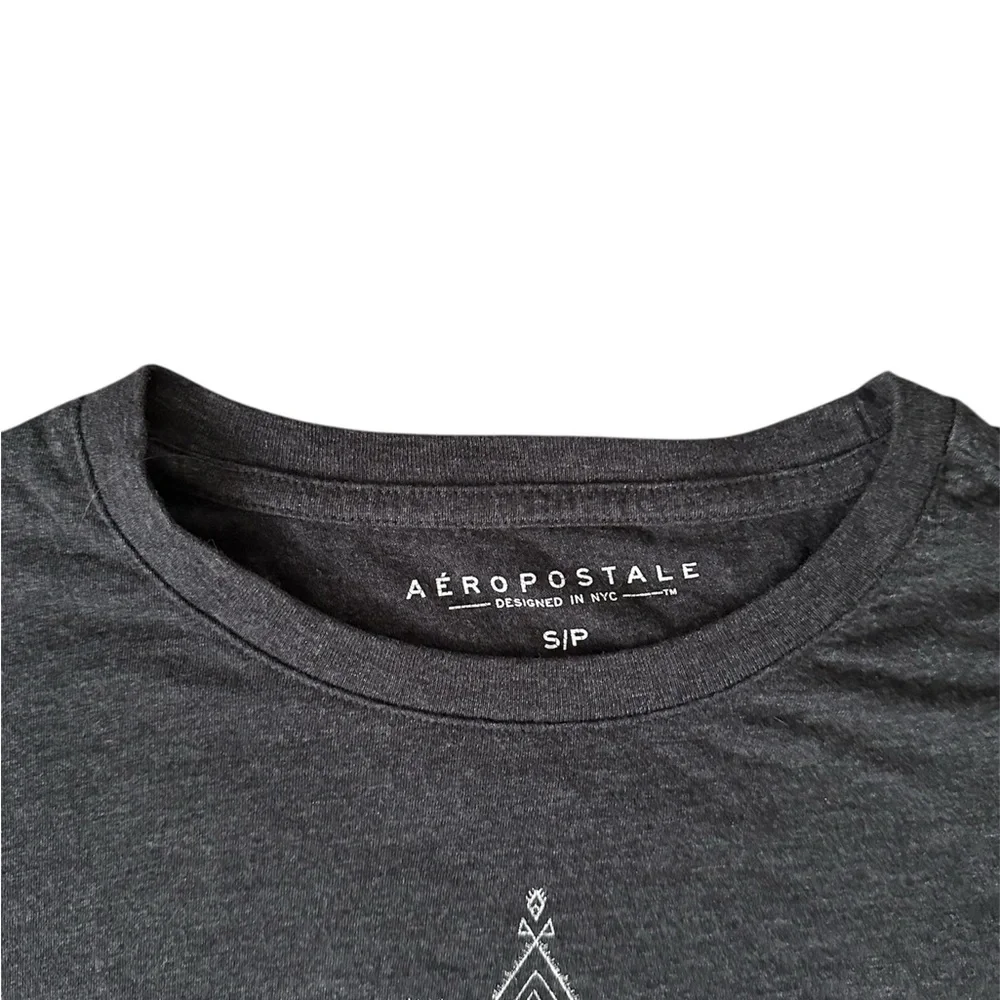 Aeropostale Black Graphic T-Shirt Size S - Picture 3 of 4